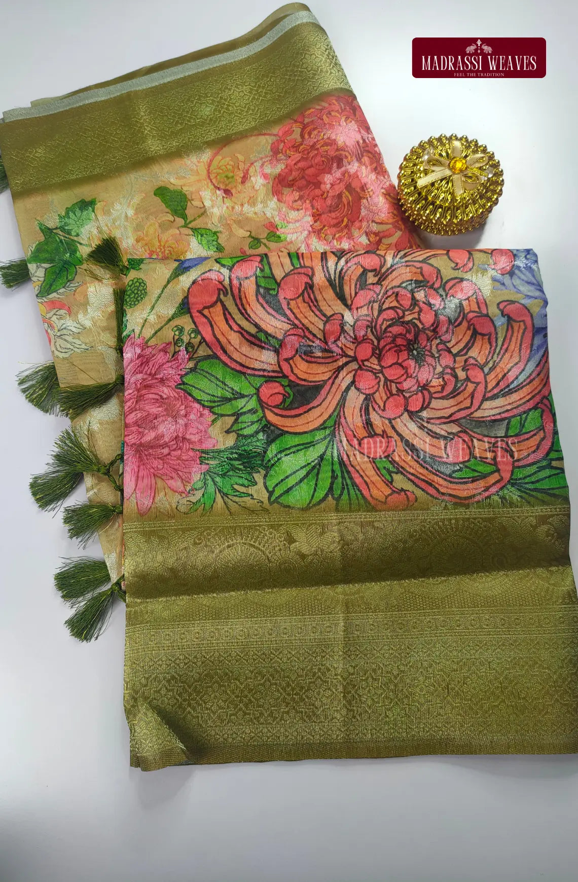 Digital Burberry Silk Saree
