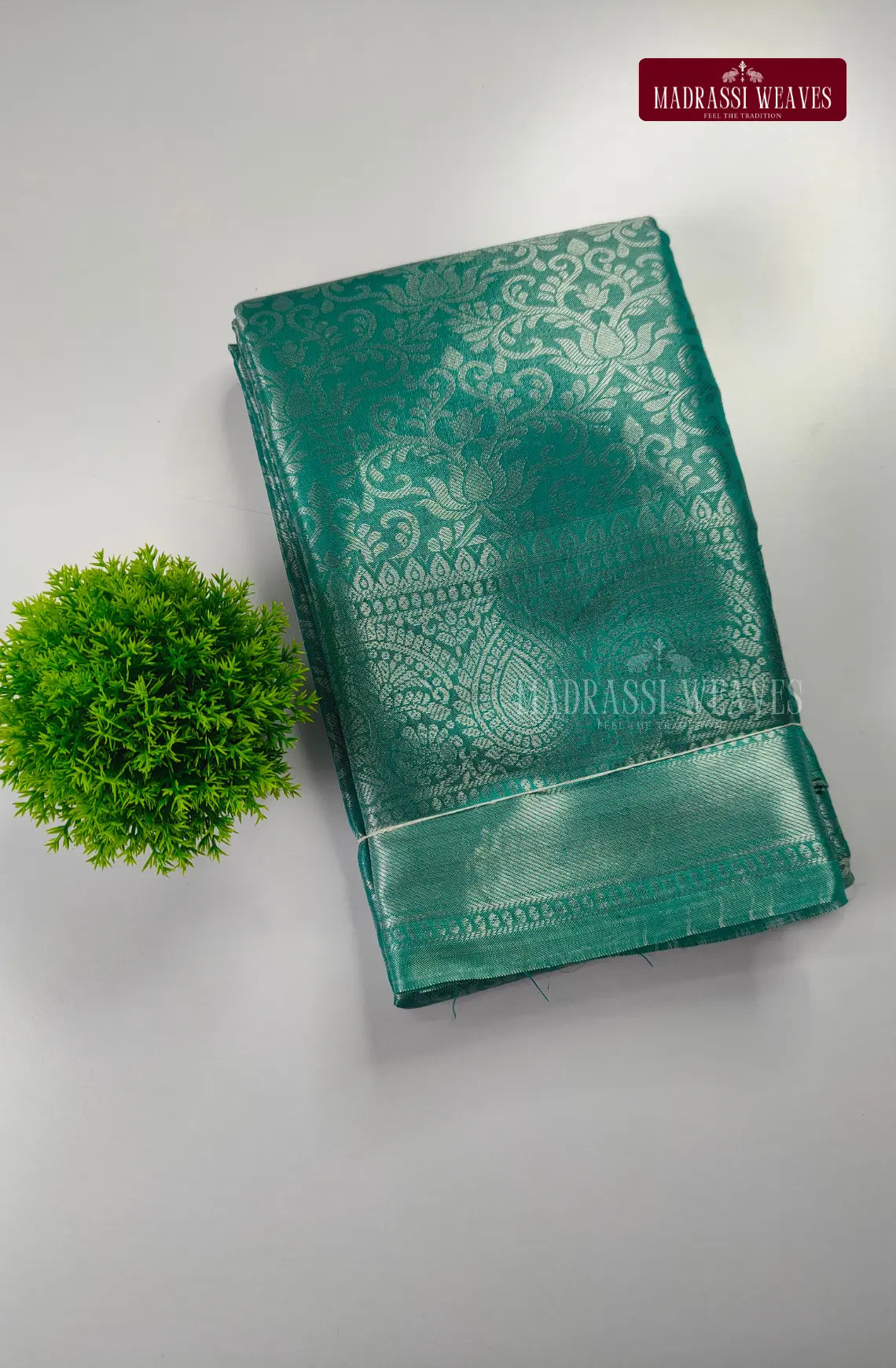 Elegant Soft Tissue Saree - Rama Green