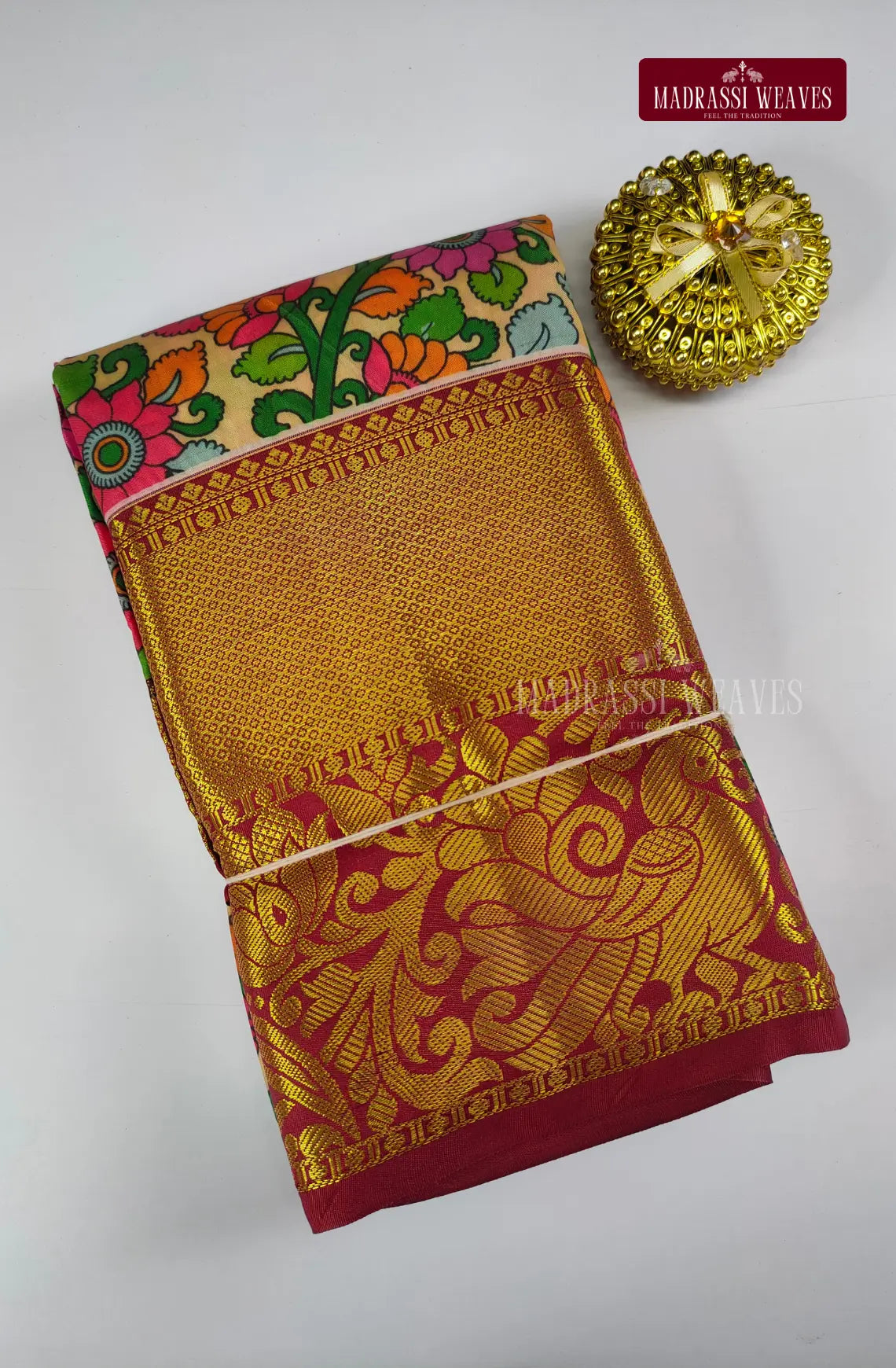 Elite Kalamkari Saree - Multi Colour