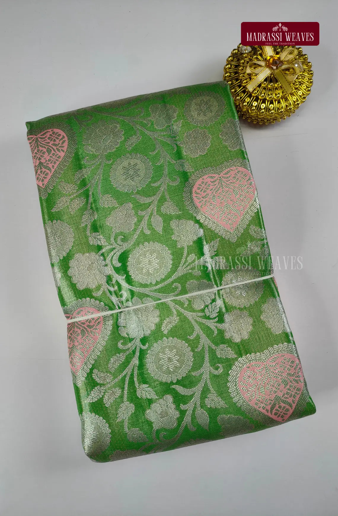 Elite Kanchivaram Bridal Silk Saree - Parrot Green
