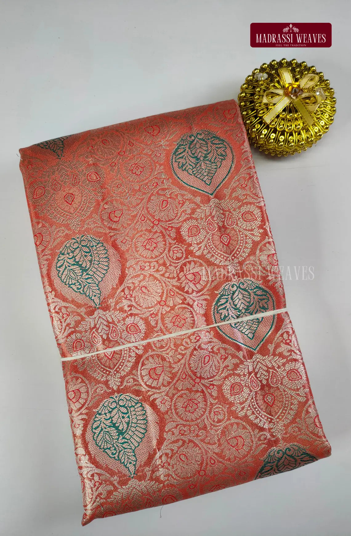 Elite Kanchivaram Bridal Silk Saree - Pastel Peach