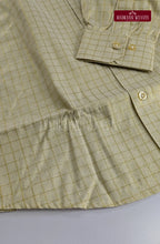 Elite Checkered Cotton Tissue Dhoti Set - Cream