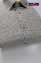 Elite  Embossed Pure Cotton Dhoti Set - Steel Grey