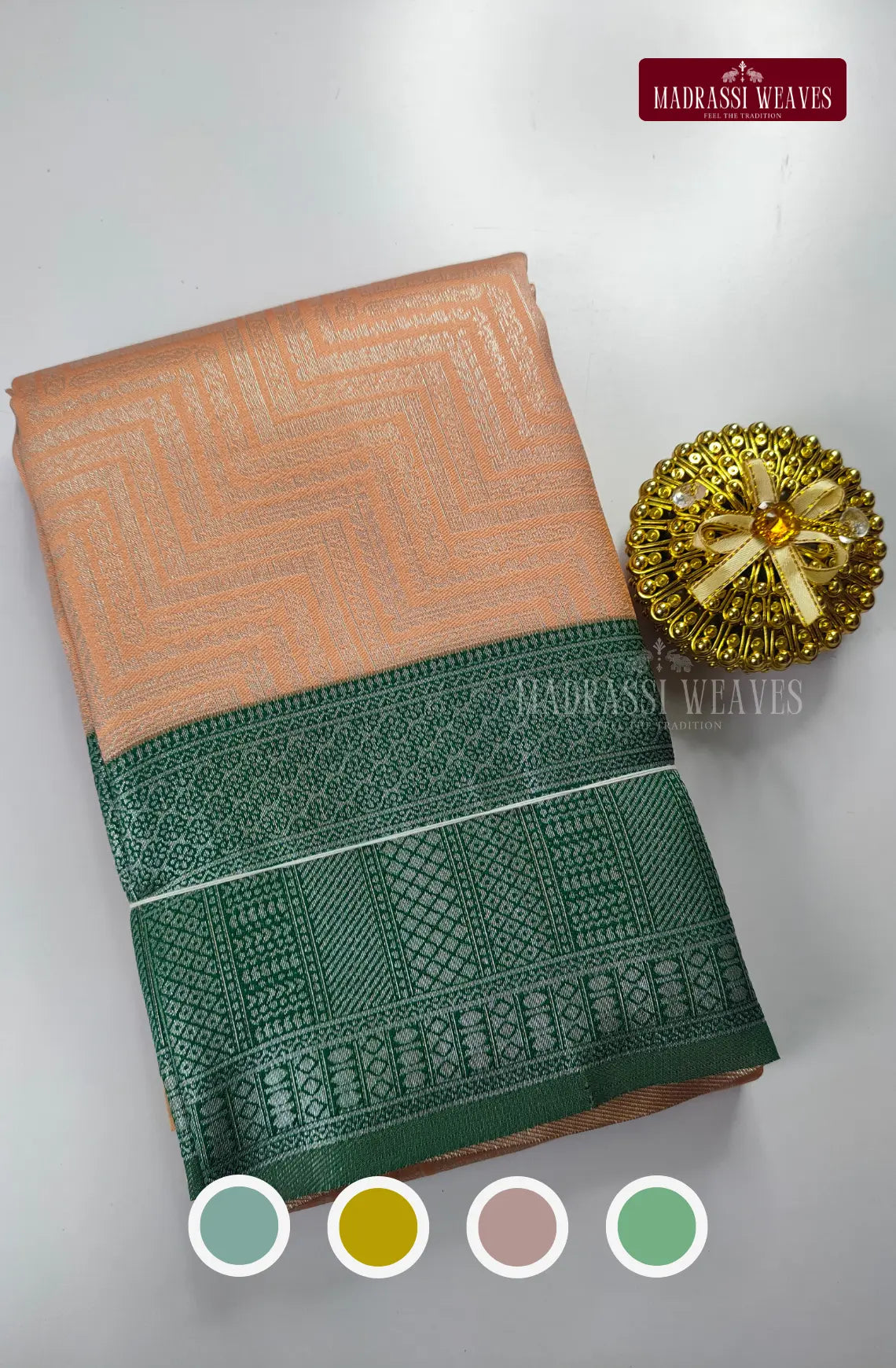 Embossed Semi Kanchi Silk Saree