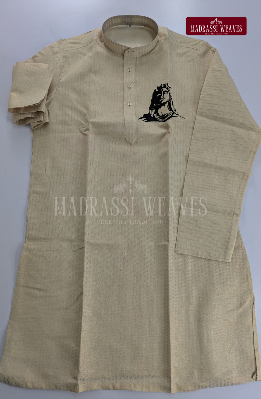 Embroidery Kurta & Dhoti Set (ADIYOGI )