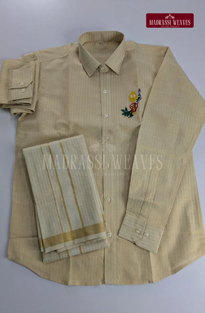 Embroidery Dhoti Set – Lord Murugan Design