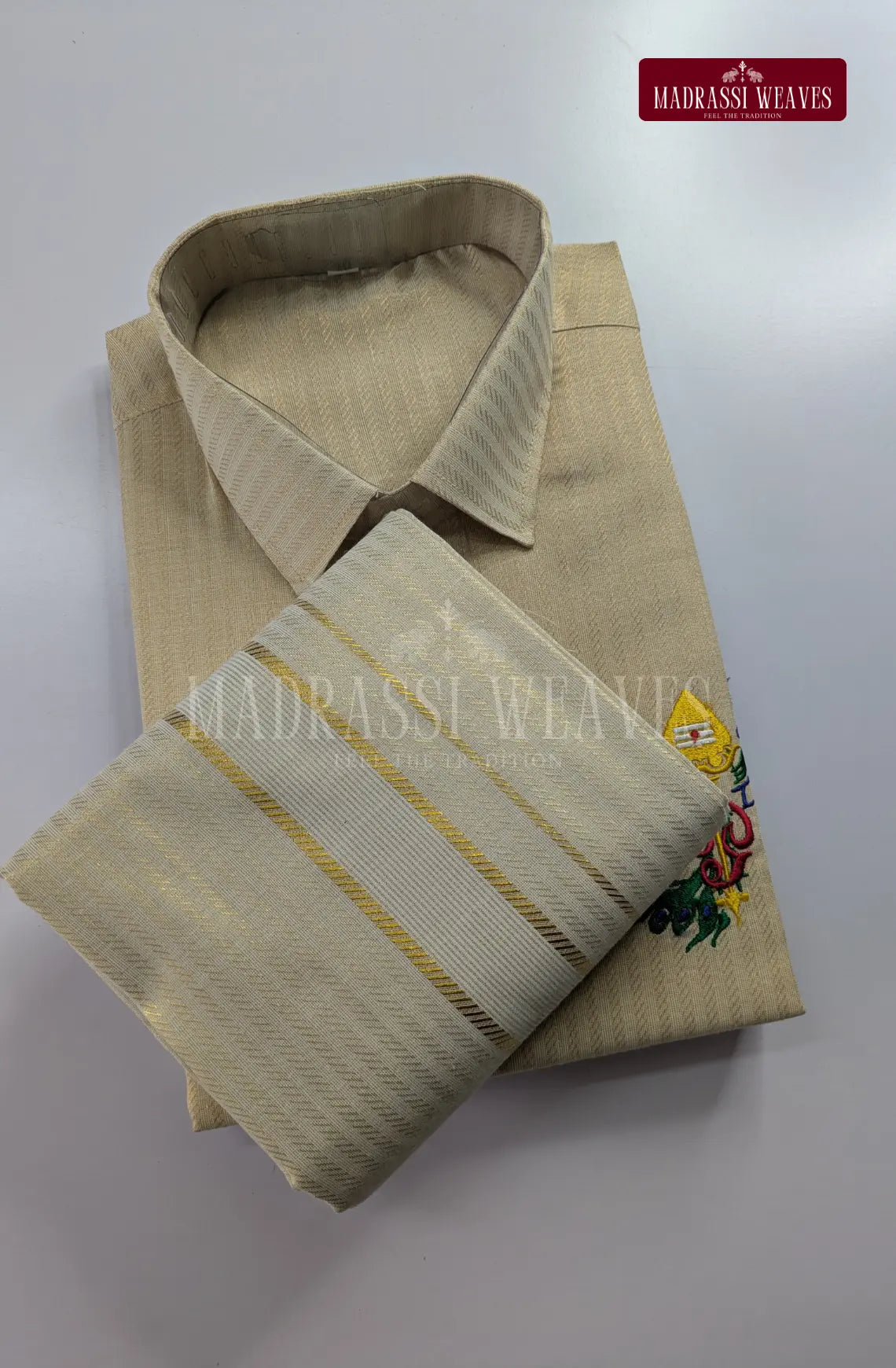 Embroidery Dhoti Set – Lord Murugan Design