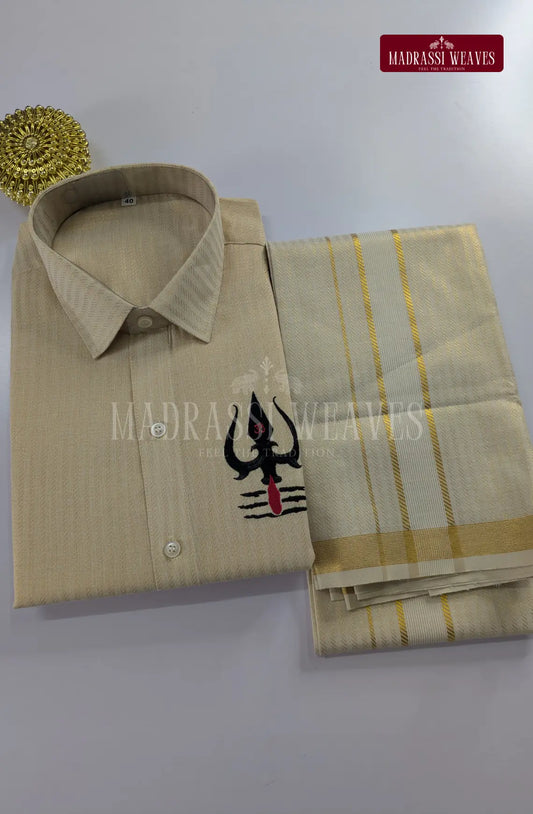 Embroidery Dhoti Set – Lord Shiva Design
