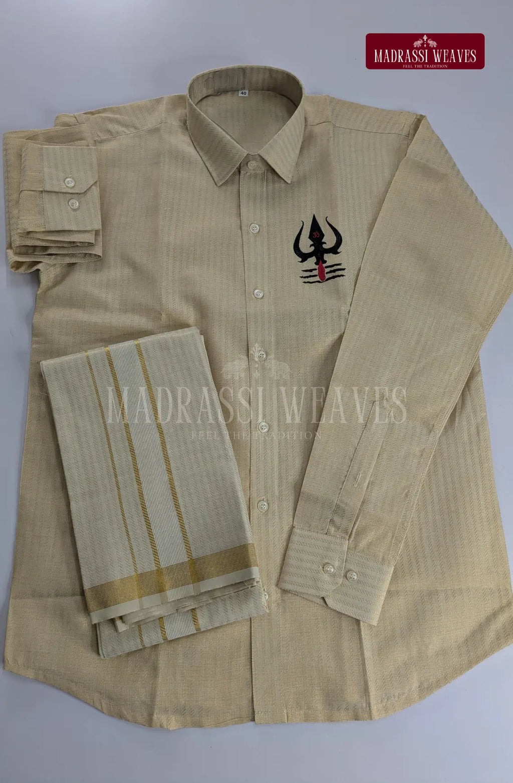 Embroidery Dhoti Set – Lord Shiva Design