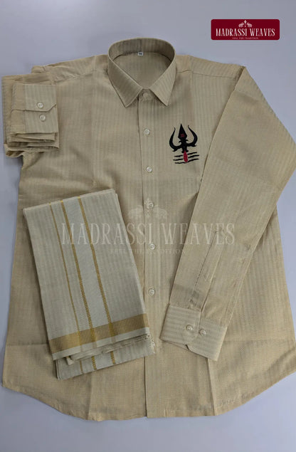 Embroidery Dhoti Set – Lord Shiva Design