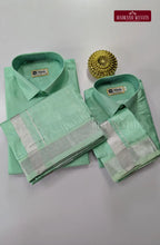Father Son Combo Japan Silk Dhoti Set - Rexona