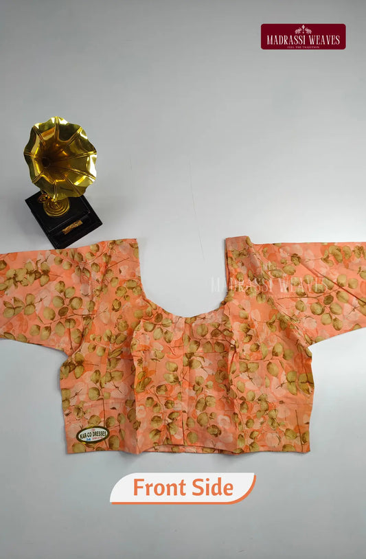 Readymade Floral Printed Blouse - Peach