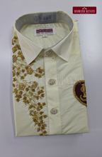 Luxury Aari Work Wedding Silk Dhoti Set (HandCrafted) -(DESPATCH TIME 15 DAYS)- Off White