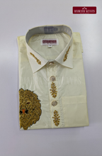 Luxury Aari Work Wedding Silk Dhoti Set (HandCrafted) -(DESPATCH TIME 15 DAYS) - Off White (Copy)