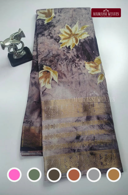 Premium Gap Border Dola Chanderi Silk Saree