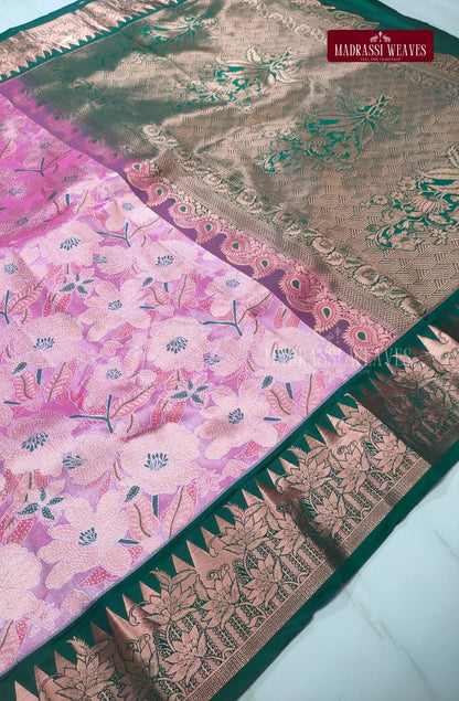 Grand Kanchi Semi Silk Sarees - Pink
