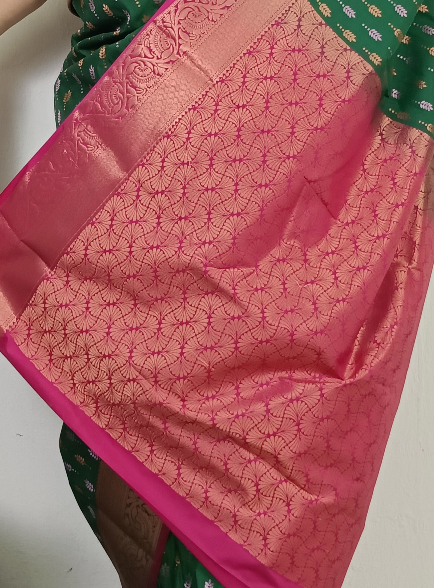Kanchi Semi Silk Sarees - Green