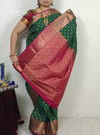 Kanchi Semi Silk Sarees - Green