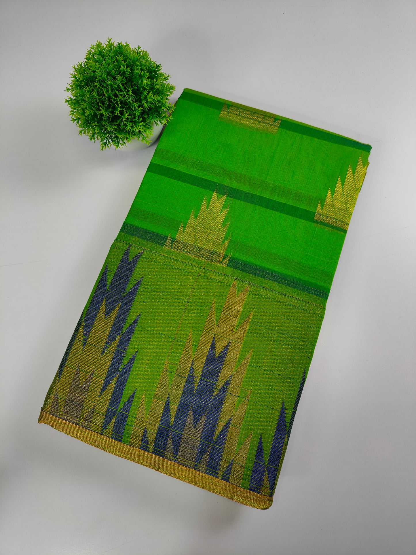 Premium Cotton Saree with Zari Woven Border
