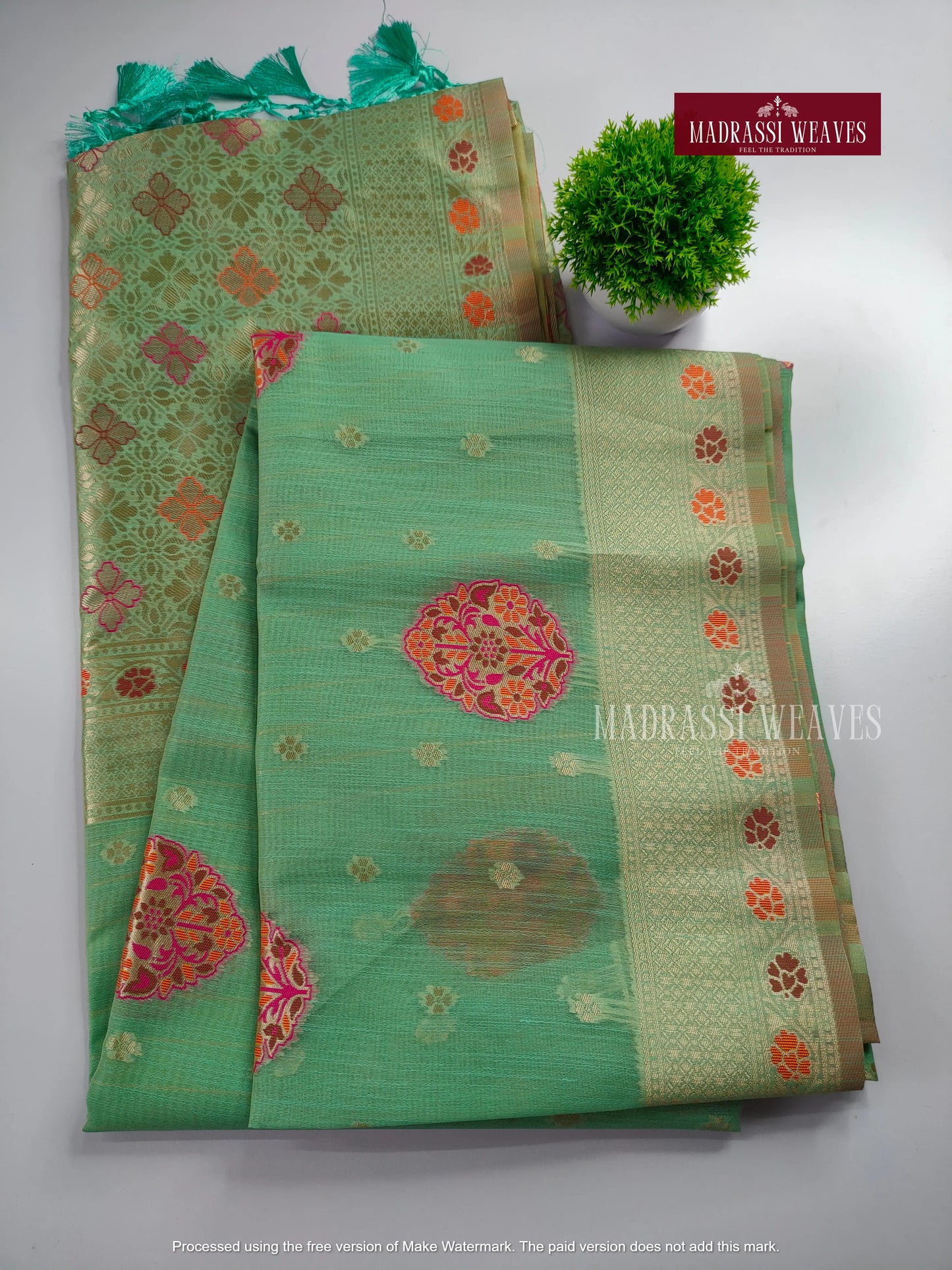 Exclusive Premium Linen With Meena Work Sarees
