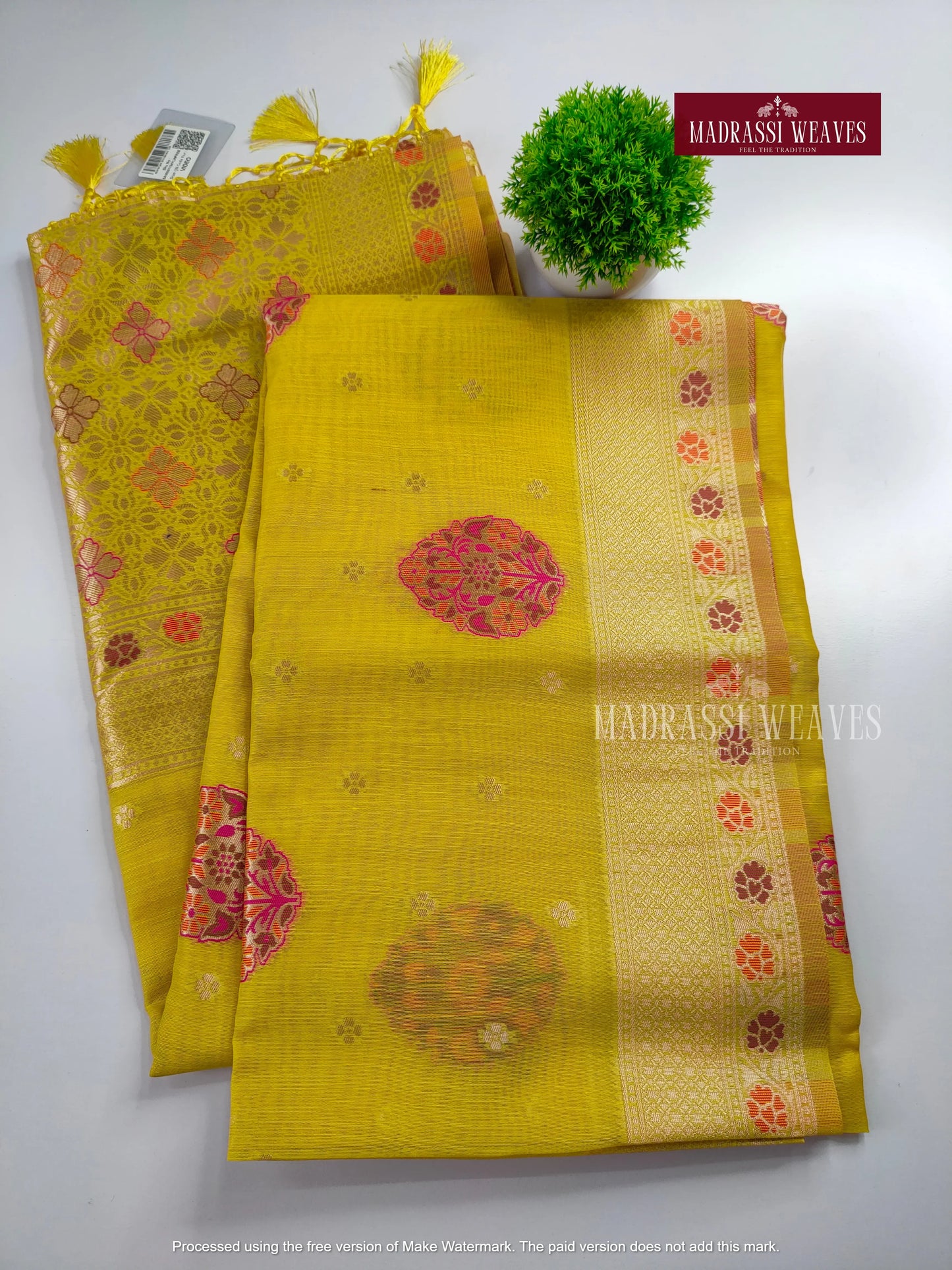 Exclusive Premium Linen With Meena Work Sarees