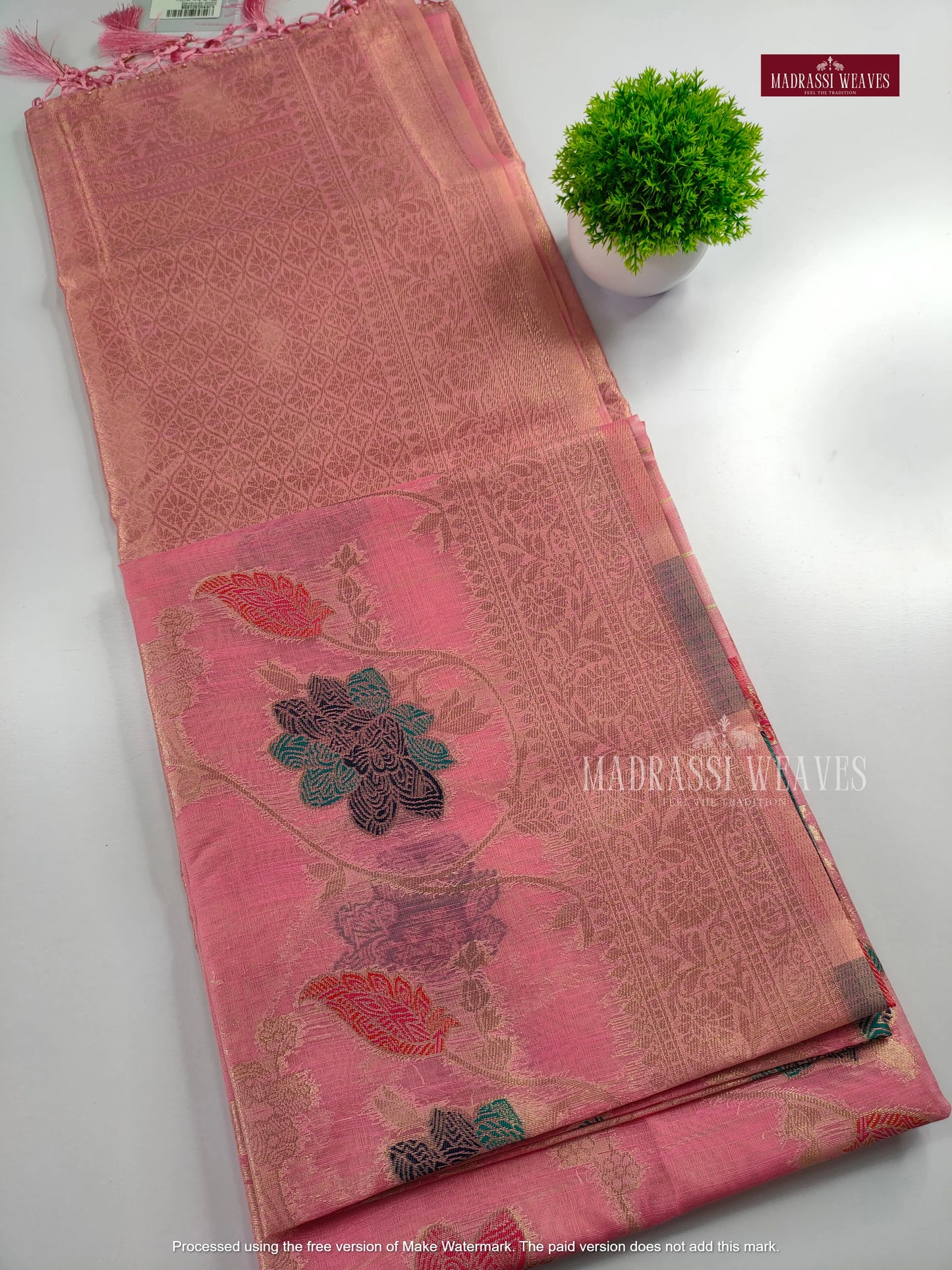 Elegant Meena Weave Cotton Silk Sarees