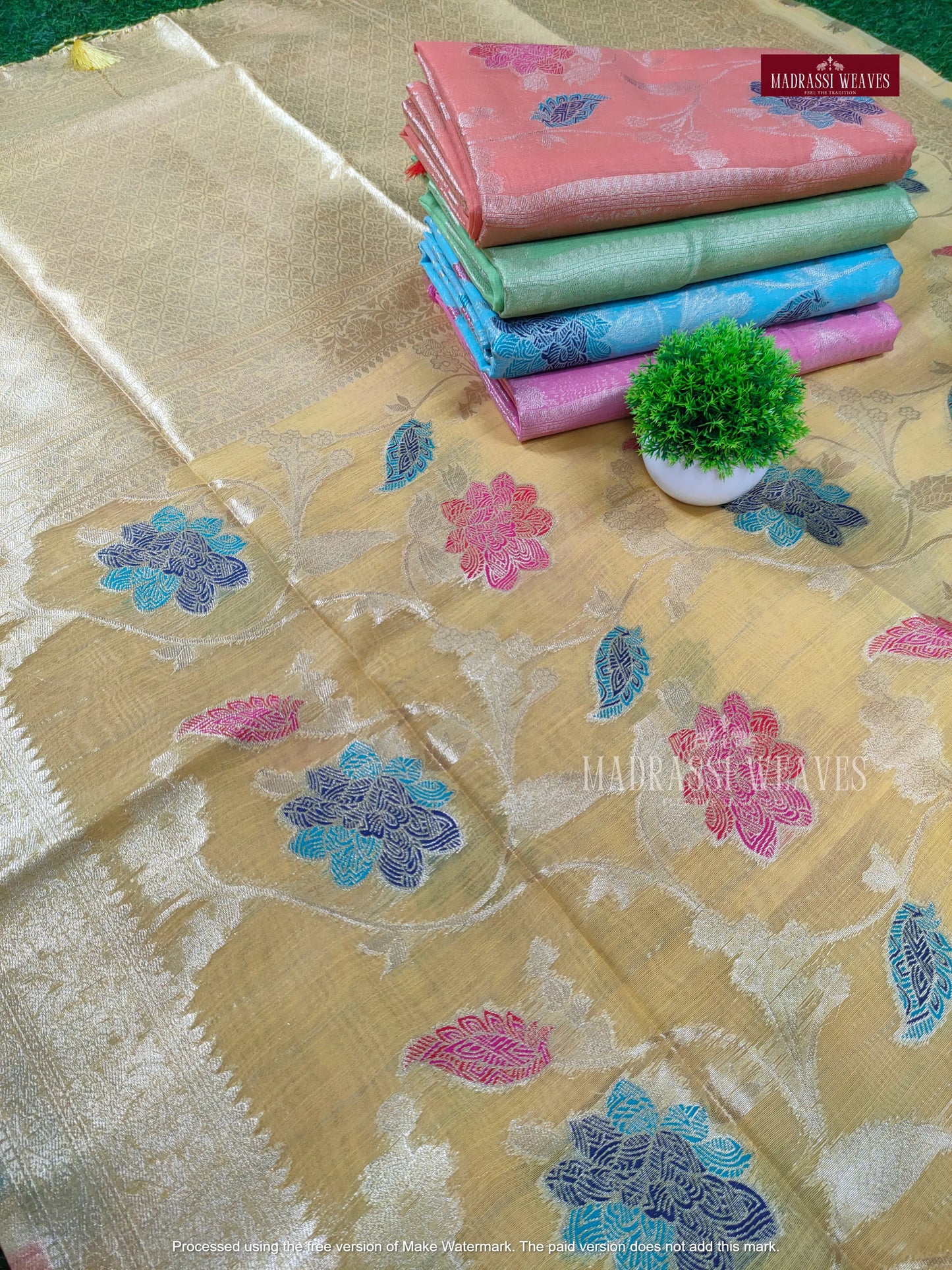 Elegant Meena Weave Cotton Silk Sarees