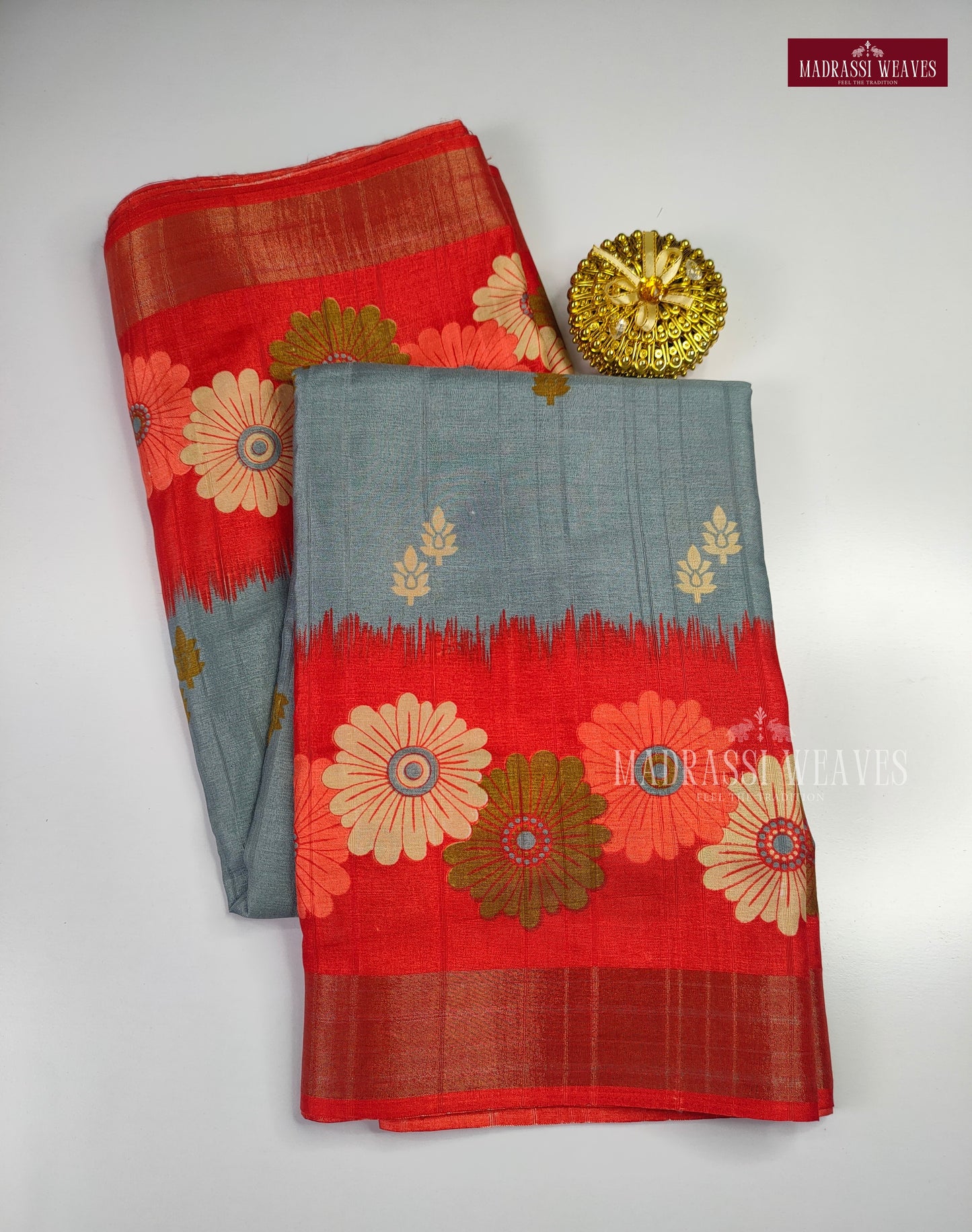 Trendy Floral Printed Soft Print Silk Sarees