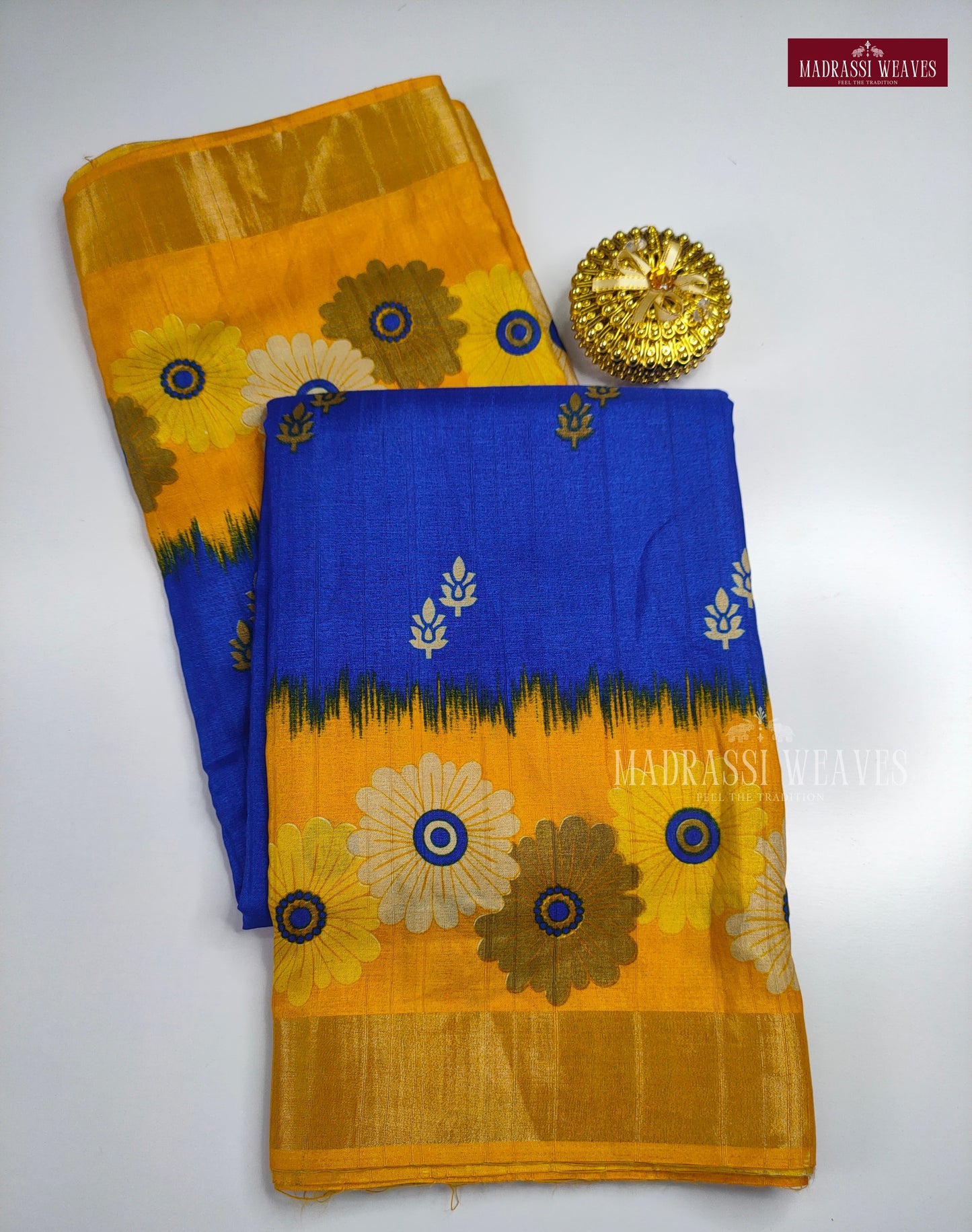 Trendy Floral Printed Soft Print Silk Sarees