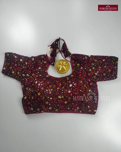 Velvet ReadyMade Adjustable Sequence Work Blouses