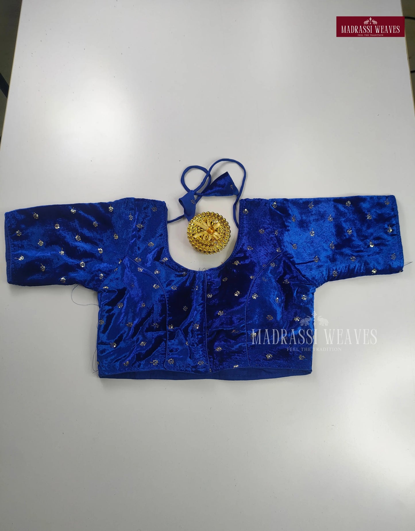 Velvet Readymade Adjustable Blouse with Lining