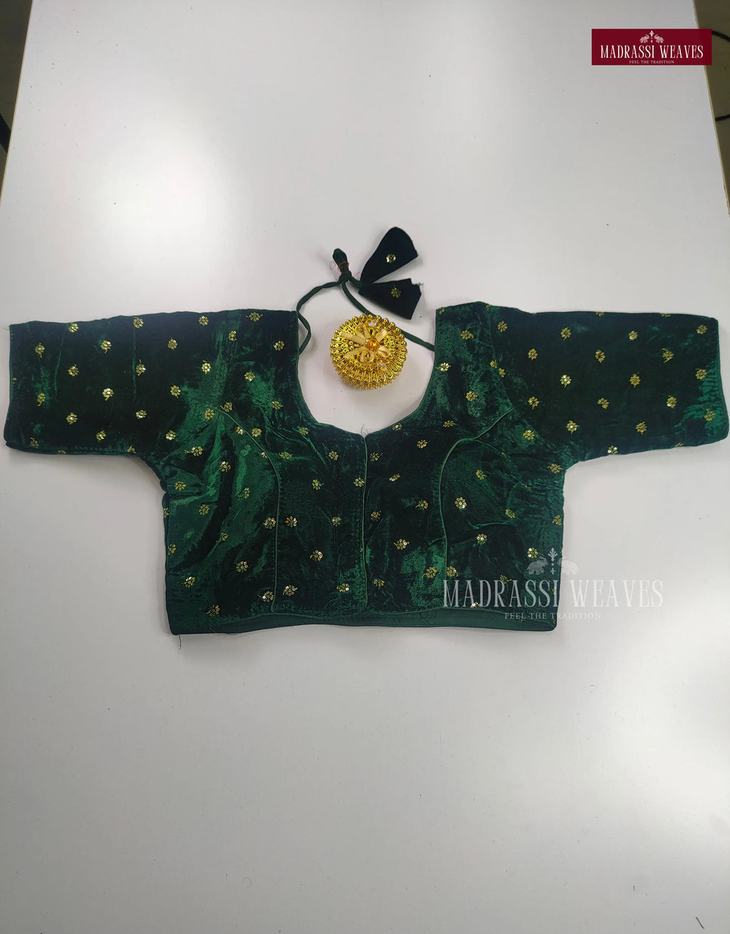 Velvet Readymade Adjustable Blouse with Lining
