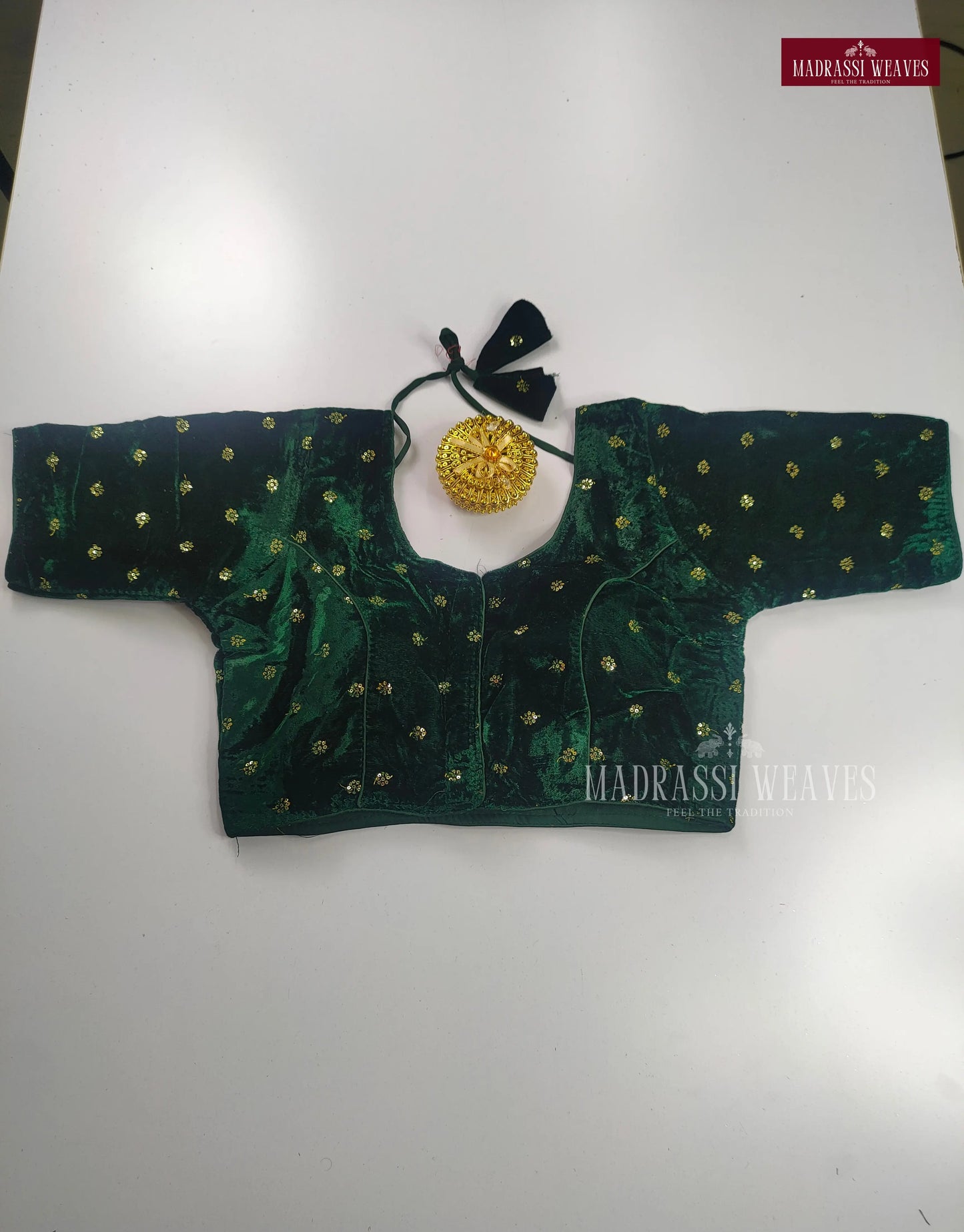Velvet Readymade Adjustable Blouse with Lining
