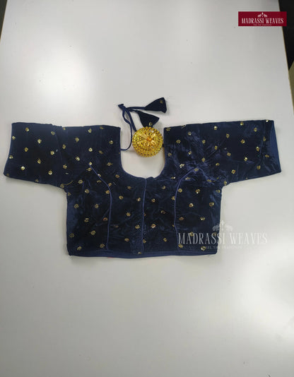 Velvet Readymade Adjustable Blouse with Lining