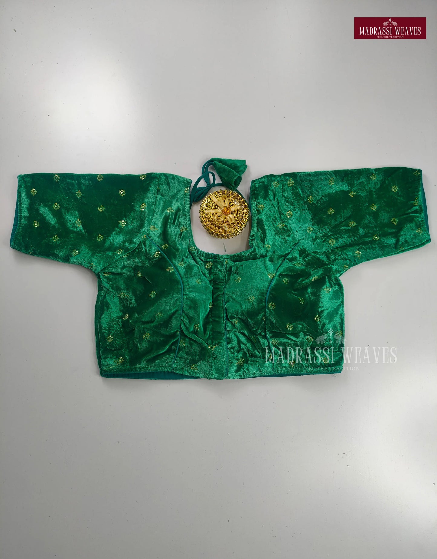 Velvet Readymade Adjustable Blouse with Lining