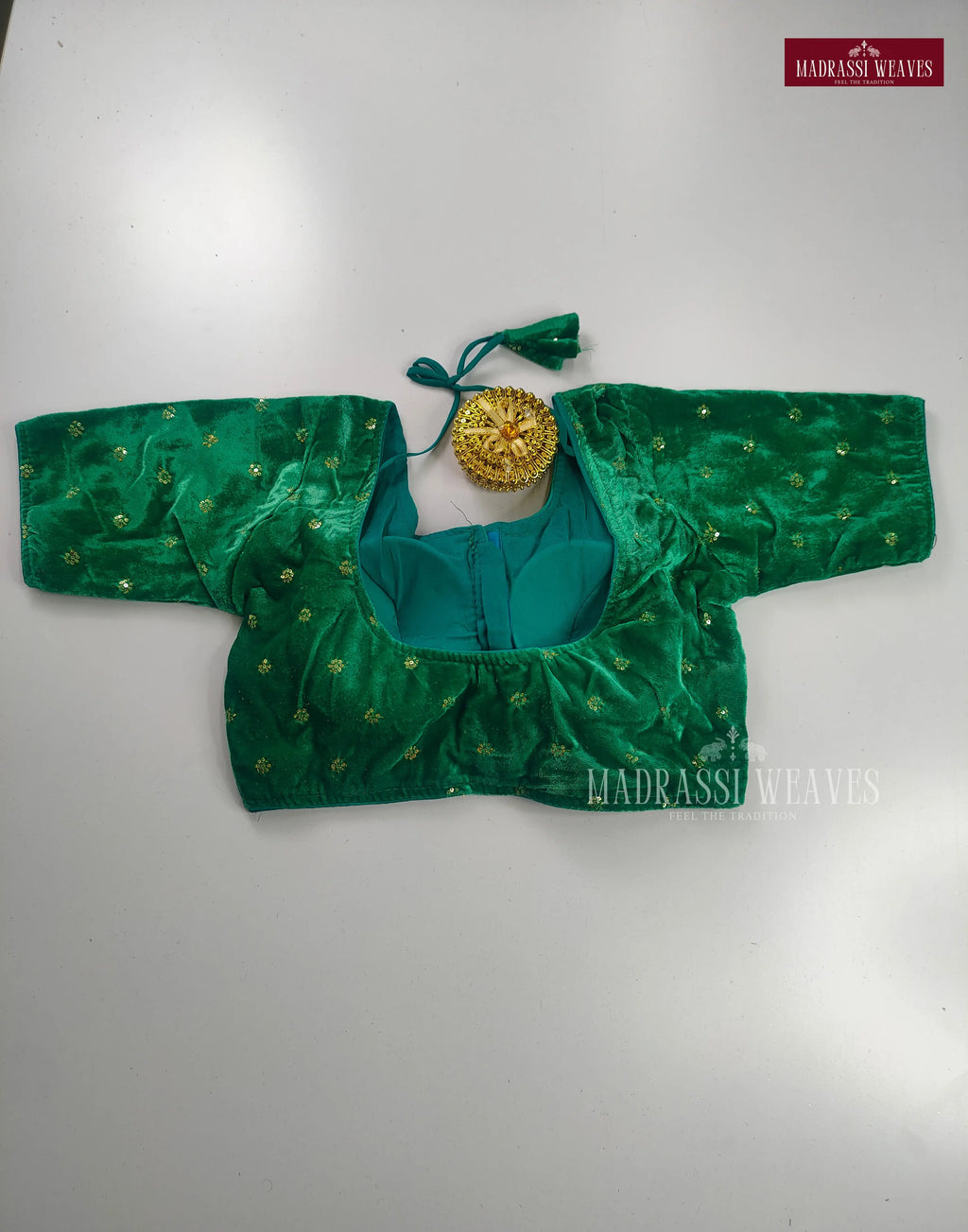 Velvet Readymade Adjustable Blouse with Lining
