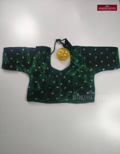 Velvet Readymade Adjustable Blouse with Lining