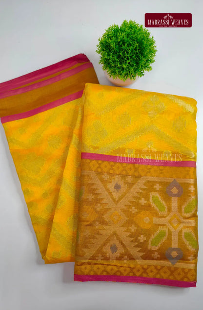 Ikat Style Soft Cotton Sarees