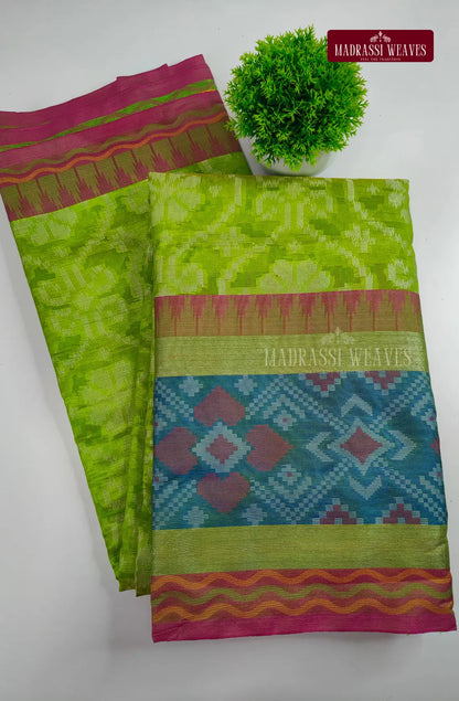 Ikat Style Soft Cotton Sarees