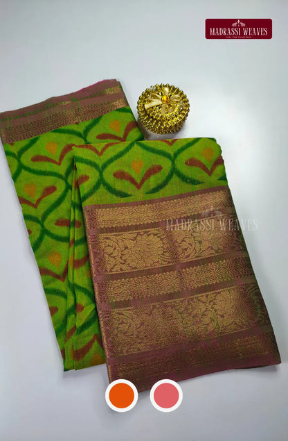 Ikkat Style Cotton Saree