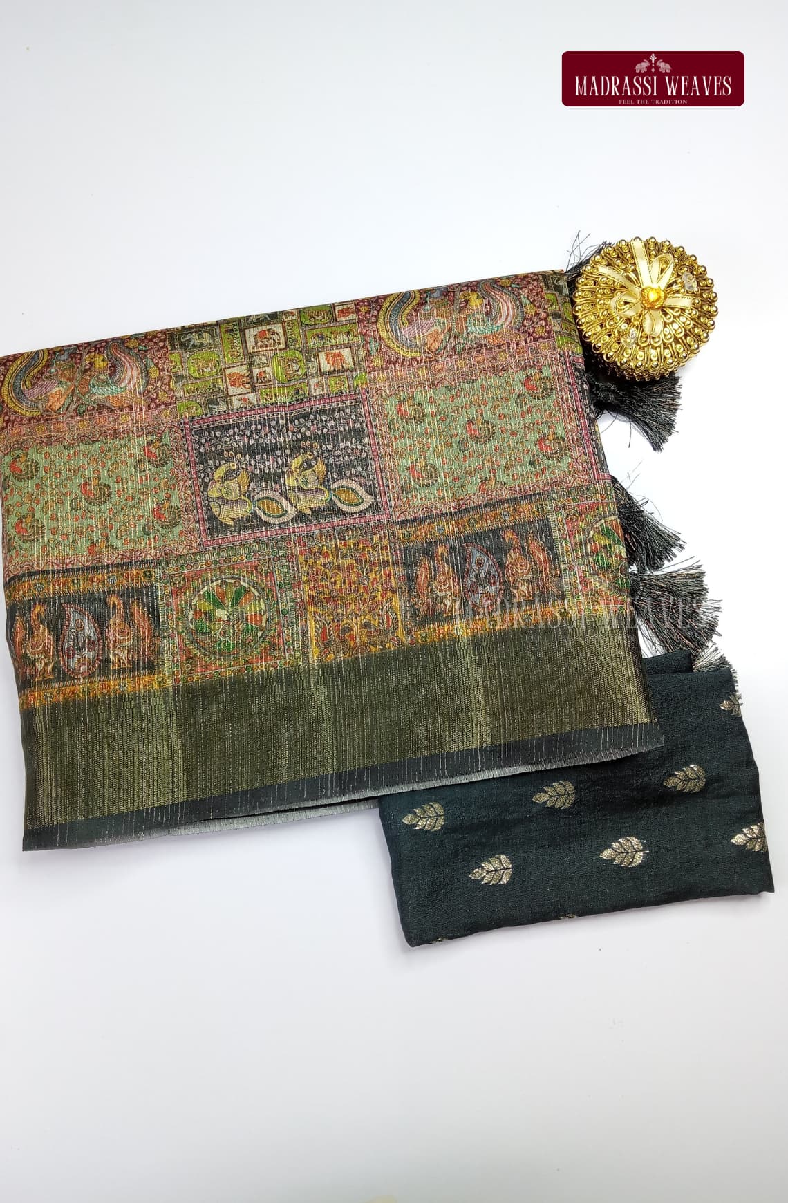 Weightless Madhubani printed Chanderi Cotton Silk Saree