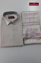 Premium Tissue Embossed Dhoti Set - Lavender