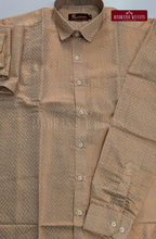Premium Tissue Embossed Dhoti Set - Copper