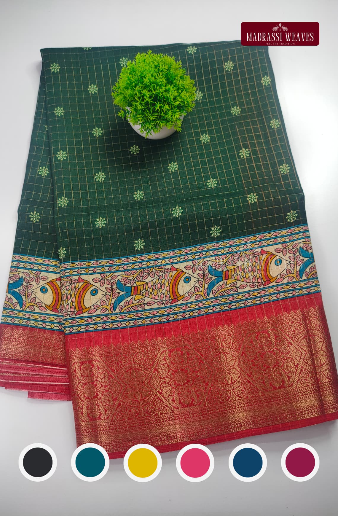 Kalamkari Mysore Crepe Silk Saree