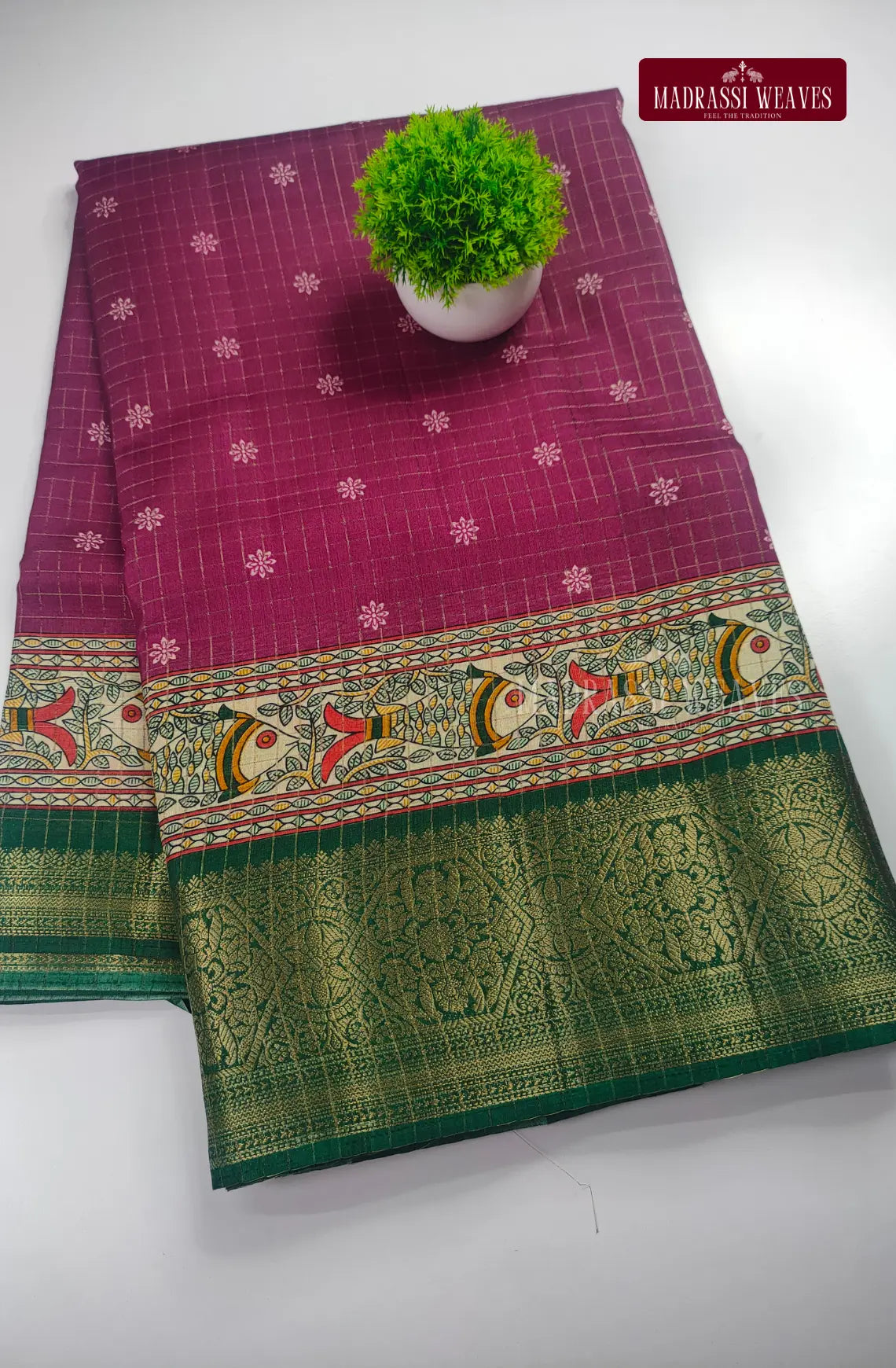 Kalamkari Mysore Crepe Silk Saree