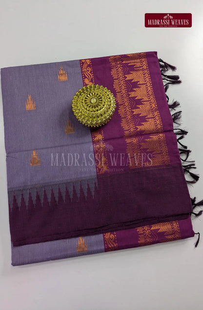 Premium Kalyani Gadwal Cotton Saree - Purple