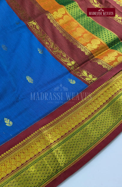 Premium Kalyani Gadwal Cotton Saree - Violet