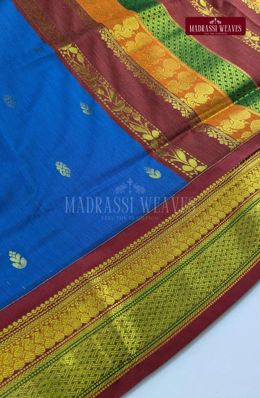 Premium Kalyani Gadwal Cotton Saree - Violet
