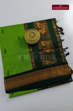 Premium Kalyani Gadwal Cotton Saree - Green