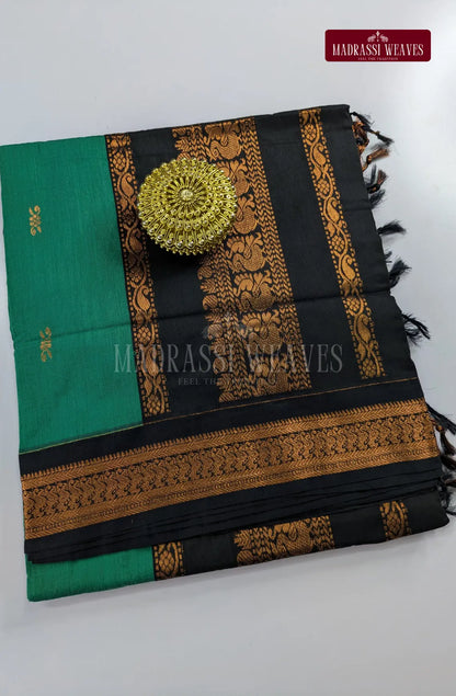 Premium Kalyani Gadwal Cotton Saree - Rama